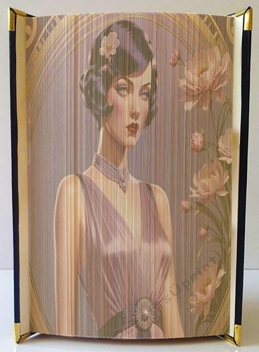 Vintage Art Deco Woman 02 Fore Edge Strip Art Book Pattern