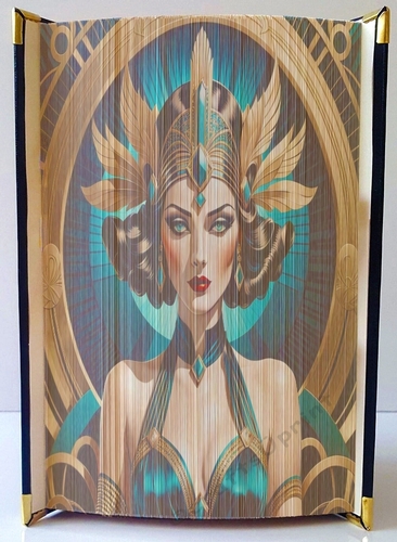 Vintage Art Deco Lady 05 Fore Edge Strip Art Book Pattern