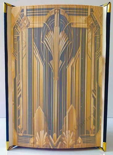 Vintage Art Deco Panneling 05 Fore Edge Strip Art Book Pattern