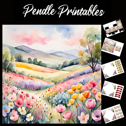 The Meadows 7x7 Card Kit. Matching Box, Gift Bauble,Tag