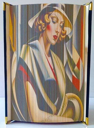 Vintage Art Deco Lady 17 Fore Edge Strip Art Book Pattern
