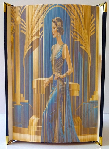 Vintage Art Deco Lady 27 Fore Edge Strip Art Book Pattern