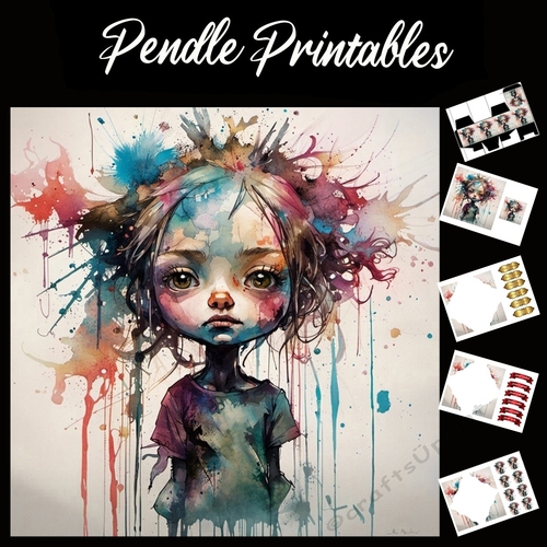 Splatter Art: It Wasnt Me 7x7 Card Kit. Matching Box, Gift Bauble,Tag