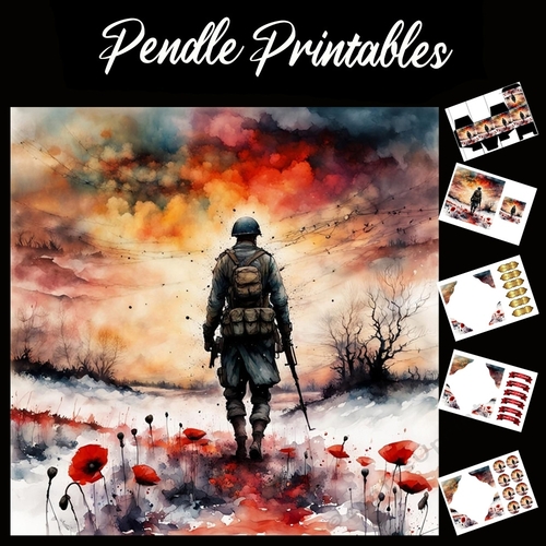 Splatter Art: Wandering 7x7 Card Kit. Matching Box, Gift Bauble,Tag