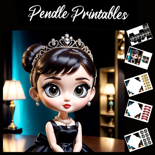 Princess 7x7 Card Kit. Matching Box, Gift Bauble,Tag