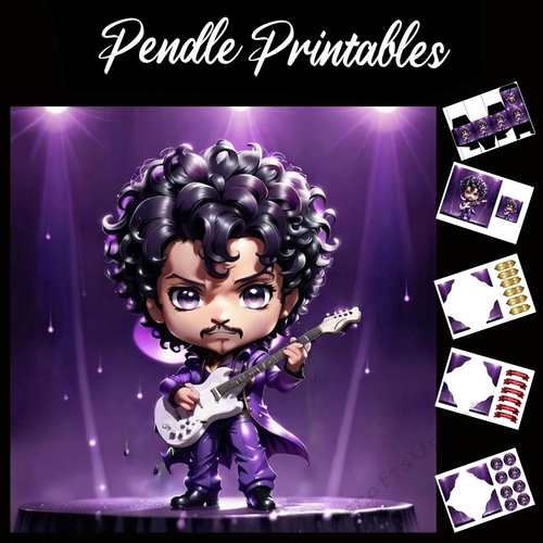 Anime Style Prince 7x7 Card Kit. Matching Box, Gift Bauble,Tag