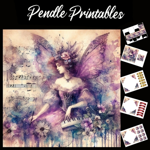 The Temtress 7x7 Card Kit. Matching Box, Gift Bauble,Tag