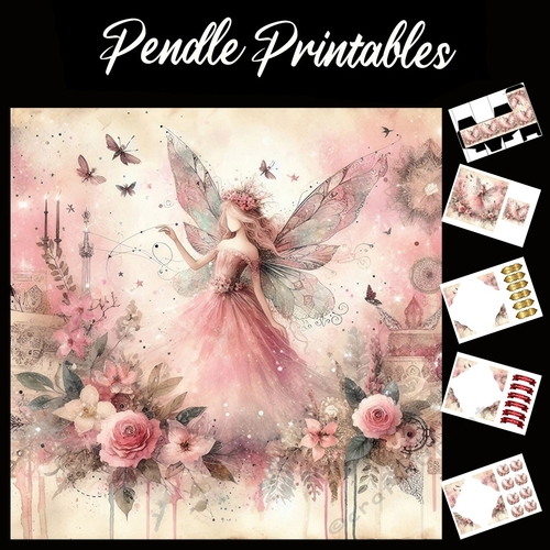 Petal Perfection 7x7 Card Kit. Matching Box, Gift Bauble,Tag