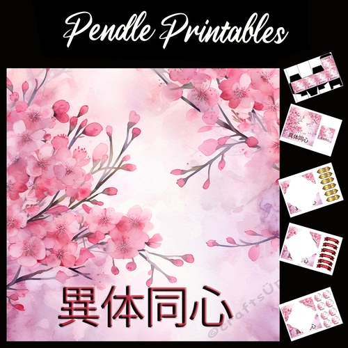 Two Bodies , Same Heart Japanese Writing 7x7 Card Kit. Matching Box, Gift Bauble,Tag
