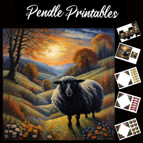 Nursery Rhyme: Baa Baa Black Sheep 14 7x7 Card Kit. Matching Box, Gift Bauble,Tag