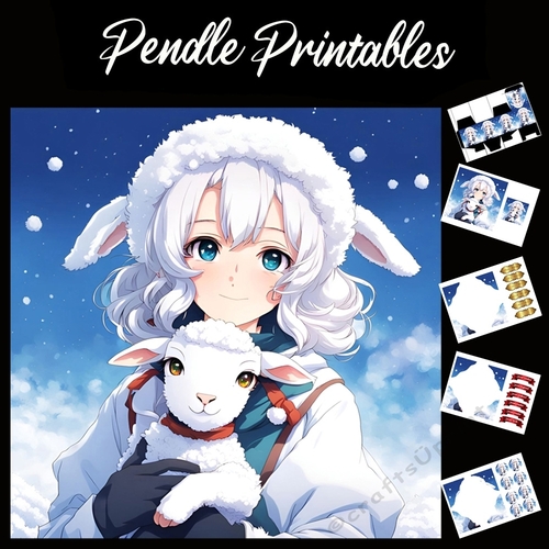 Nursery Rhyme: Mary Had A Little Lamb 4 7x7 Card Kit. Matching Box, Gift Bauble,Tag