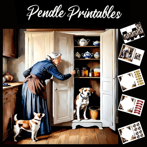 Nursery Rhyme: Old Mother Hubbard 7x7 Card Kit. Matching Box, Gift Bauble,Tag
