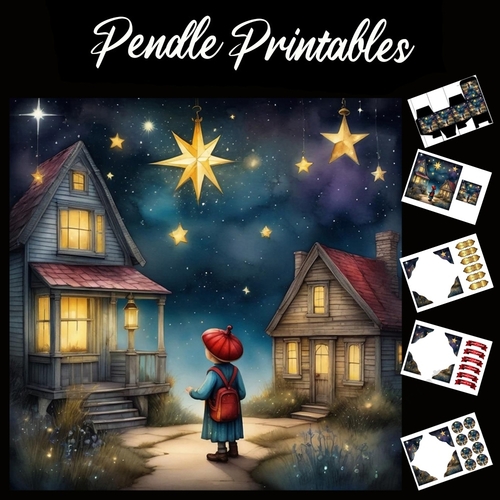 Nursery Rhyme: Twinkle Twinkle 7x7 Card Kit. Matching Box, Gift Bauble,Tag