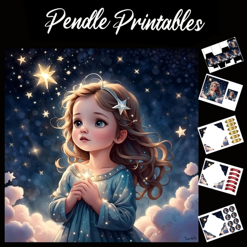 Nursery Rhyme: Twinkle Twinkle 2 7x7 Card Kit. Matching Box, Gift Bauble,Tag