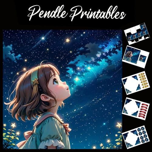 Nursery Rhyme: Twinkle Twinkle 6 7x7 Card Kit. Matching Box, Gift Bauble,Tag