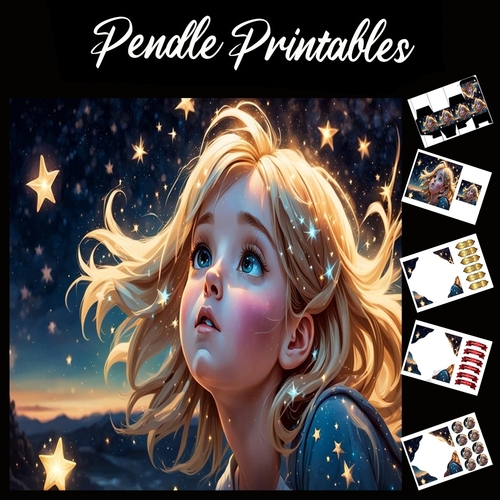 Nursery Rhyme: Twinkle Twinkle 7 7x7 Card Kit. Matching Box, Gift Bauble,Tag