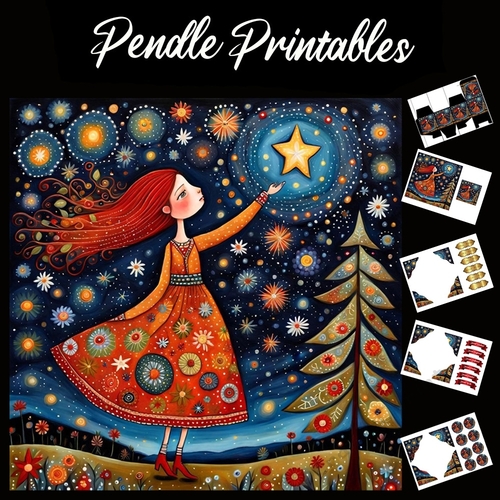 Nursery Rhyme: Twinkle Twinkle 8 7x7 Card Kit. Matching Box, Gift Bauble,Tag