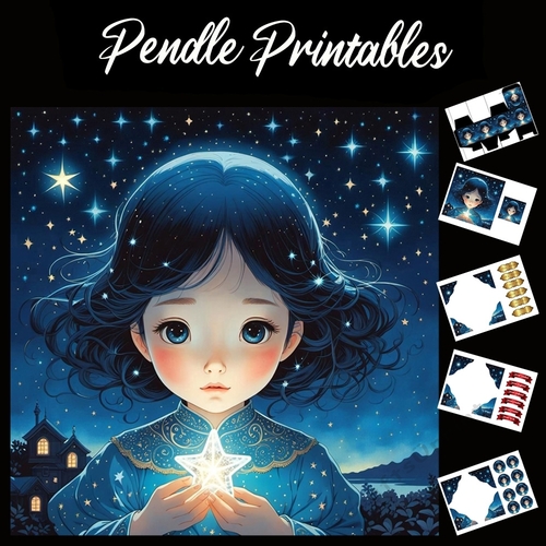 Nursery Rhyme: Twinkle Twinkle 13 7x7 Card Kit. Matching Box, Gift Bauble,Tag