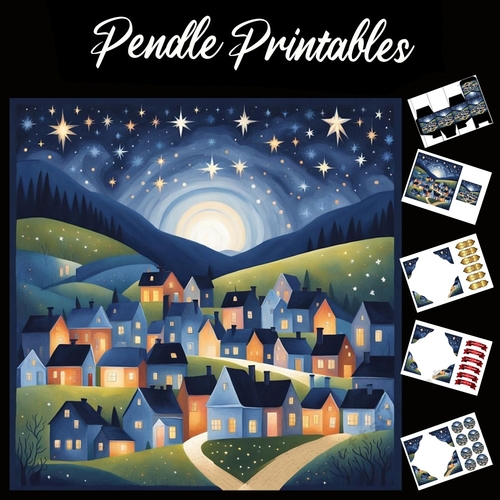 Nursery Rhyme: Twinkle Twinkle 15 7x7 Card Kit. Matching Box, Gift Bauble,Tag