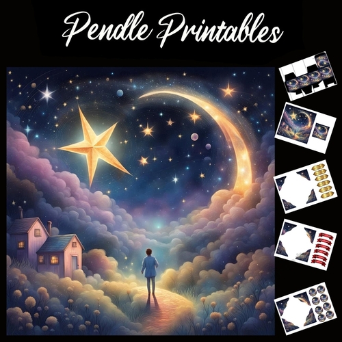 Nursery Rhyme: Twinkle Twinkle 17 7x7 Card Kit. Matching Box, Gift Bauble,Tag