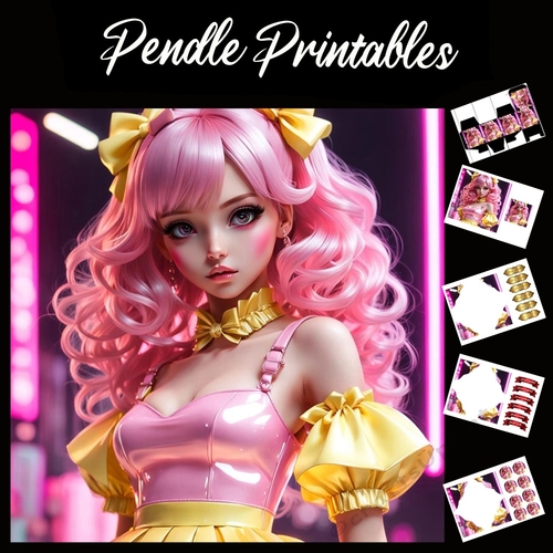 Living Doll 7x7 Card Kit. Matching Box, Gift Bauble,Tag