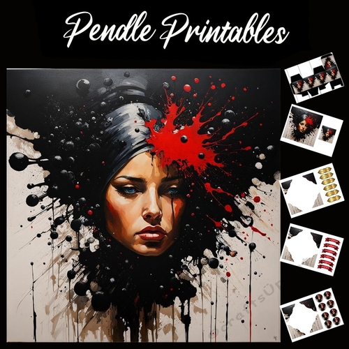 Portrait Of Beauty 7x7 Card Kit. Matching Box, Gift Bauble,Tag