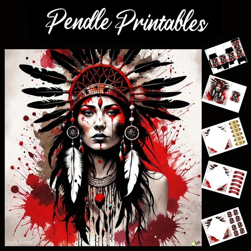 Splatter Art: Native Beauty 7x7 Card Kit. Matching Box, Gift Bauble,Tag