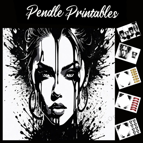 Splatter Art: Punk Revival 7x7 Card Kit. Matching Box, Gift Bauble,Tag