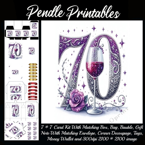 Purple Fizz 70th Birthday Complete Kit