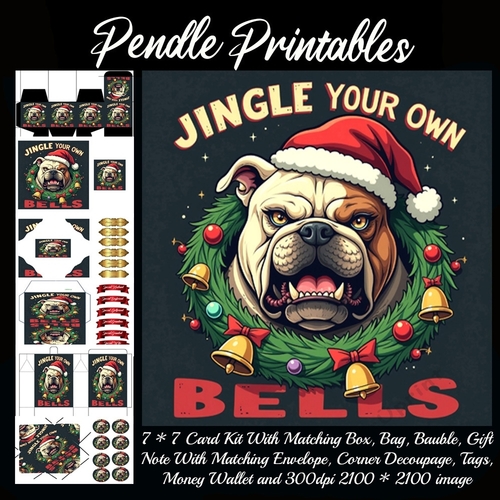 Jingle Your Own Bells! Bulldog 9 Piece 7x7 Complete Kit