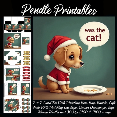 Was The Cat Cute Puppy. 9 Piece 7x7 Complete Kit