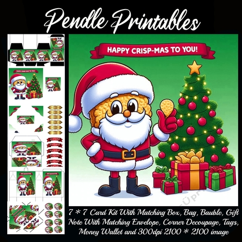 Happy Crisp-Mas To You! Santa Crisp. 9 Piece 7x7 Complete Kit