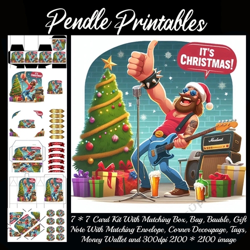 Its Christmas! Merry Rocker 9 Piece 7x7 Complete Kit
