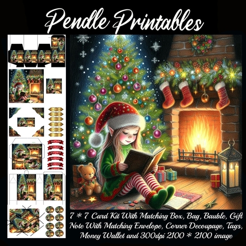  A Little Christmas Eve Story. 9 Piece 7x7 Complete Kit
