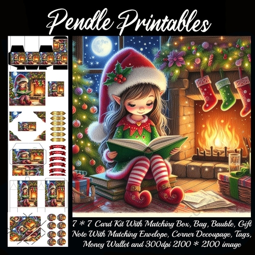  A Little Christmas Eve Story. 9 Piece 7x7 Complete Kit