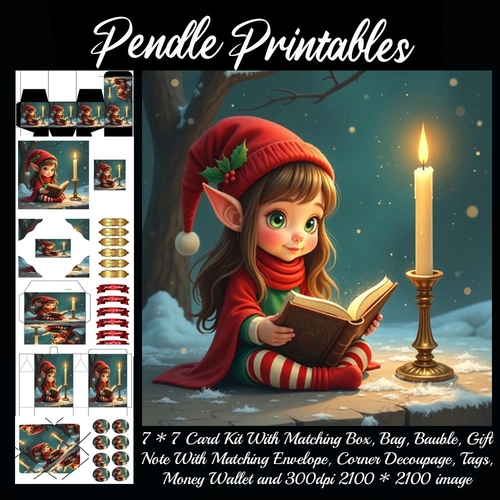  A Little Christmas Eve Story. 9 Piece 7x7 Complete Kit