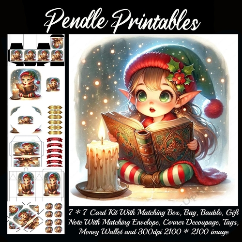  A Little Christmas Eve Story. 9 Piece 7x7 Complete Kit