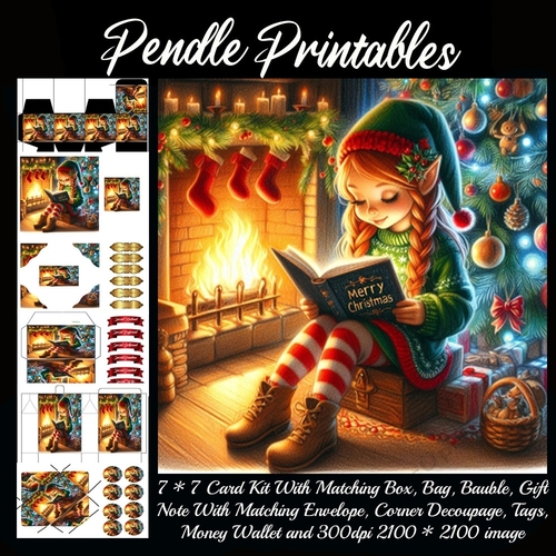  A Little Christmas Eve Story. 9 Piece 7x7 Complete Kit