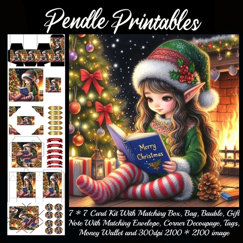  A Little Christmas Eve Story. 9 Piece 7x7 Complete Kit