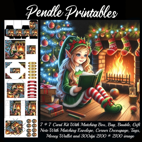  A Little Christmas Eve Story. 9 Piece 7x7 Complete Kit