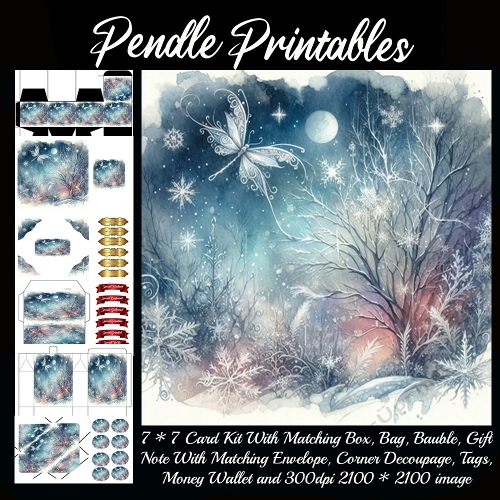 The Blue Butterfly 9 Piece 7x7 Complete Kit