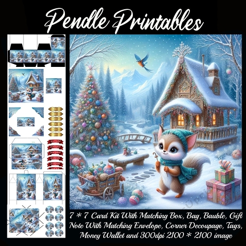 Winter Wonderland Foxy Adventure 9 Piece 7x7 Complete Kit
