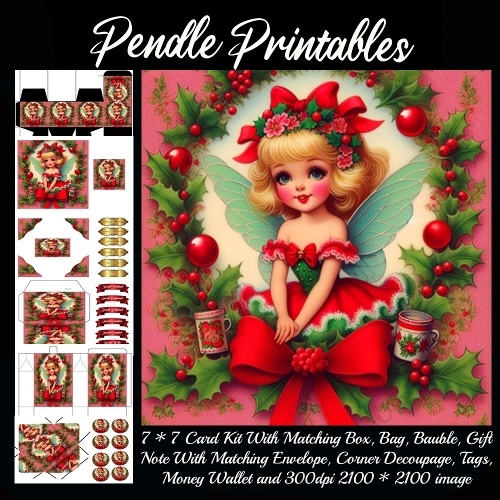 Sweet Little Sugarplum Fairy Cheer 9 Piece 7x7 Complete Kit
