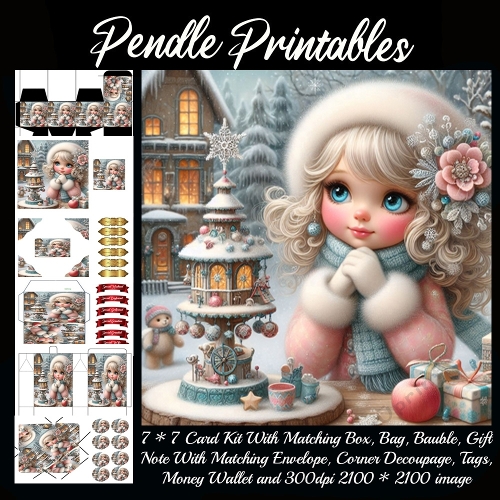 Snowflake Sweetheart in a Winter Wonderland 9 Piece 7x7 Complete Kit