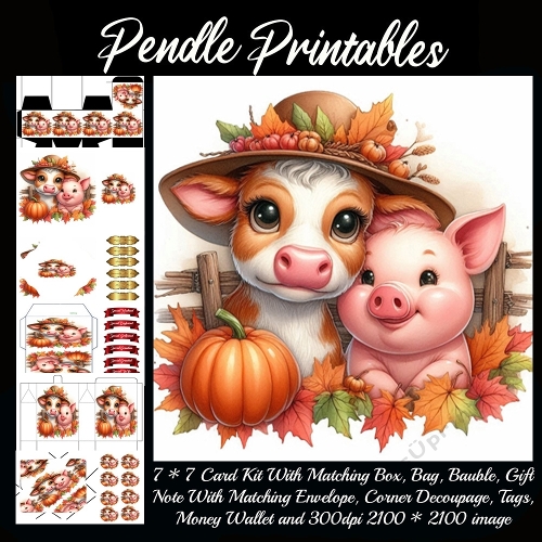 Pumpkin Patch Pals in Autumn Snuggles 9 Piece 7x7 Complete Kit