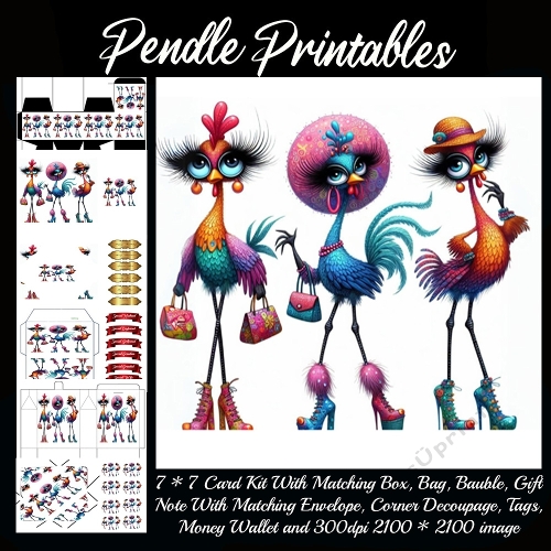 Glamour Chicks Strutting the Feather Runway 9 Piece 7x7 Complete Kit