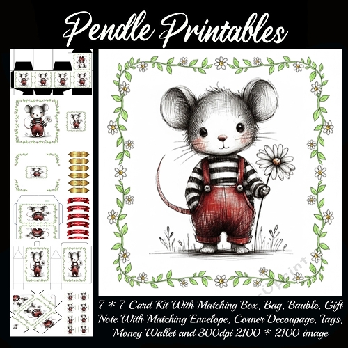 Daisy for You! – The Sweetest Little Mouse. 9 Piece 7x7 Complete Kit