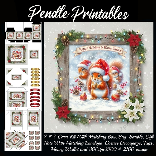 Nutmeg Friends Gather Brave Joy And Tiny Gifts Tonight Together. 9 Piece 7x7 Complete Kit