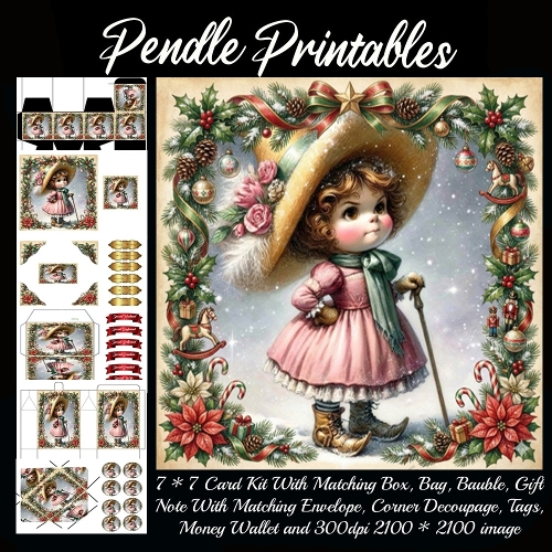 Daisy Winterstep Dreams Big Beneath Sparkling Snow And Christmas Magic. 9 Piece 7x7 Complete Kit