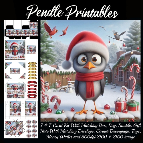 NEW STORY CARD  Pippin stares adorably, candy canes everywhere, holiday chaos sparkles brightly .9 Piece 7x7 Complete Kit